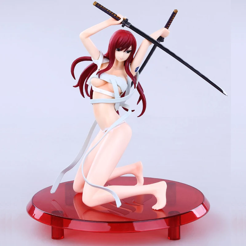 Аниме Сказочный хвост 7' Сексуальная Erza Съемная фигурка ПВХ кукла модель