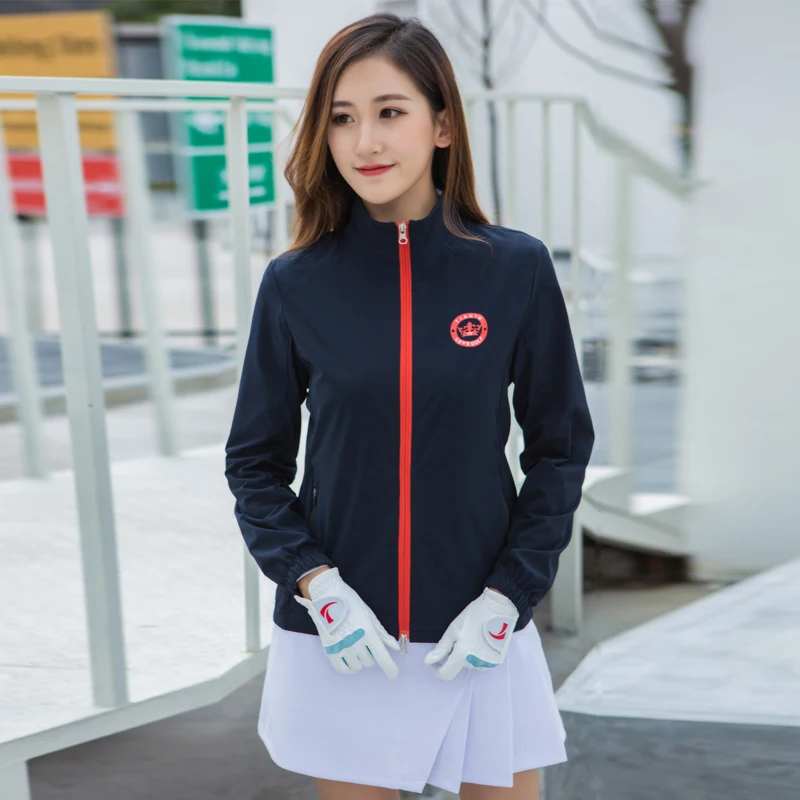 Женская куртка для гольфа легкая ветровка нейлоновая Спортивная - Цена: 3 218,77 руб.