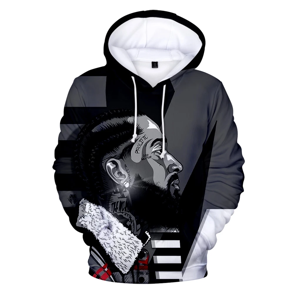 2019 nipsey hussle мужские толстовки с принтом высокого качества Длинные рукава