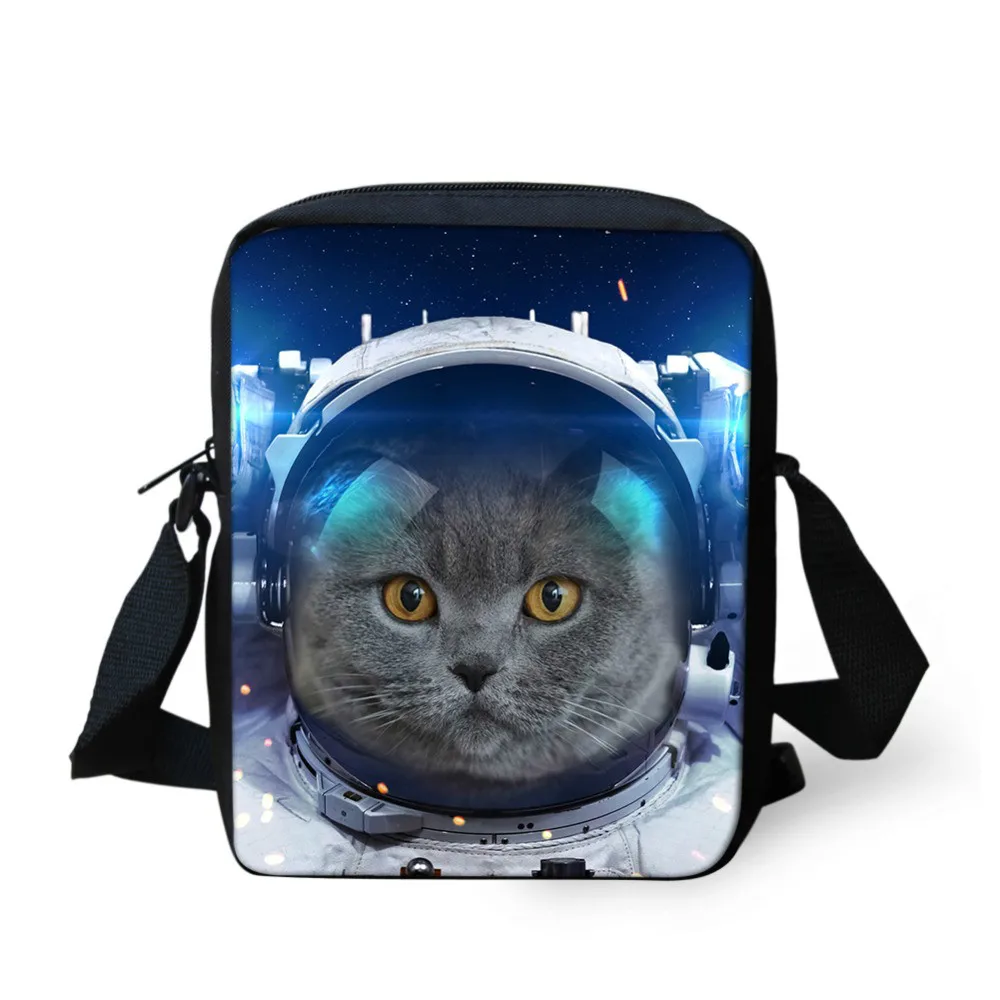 Повседневные сумки-мессенджеры для девочек и мальчиков с принтом космическая