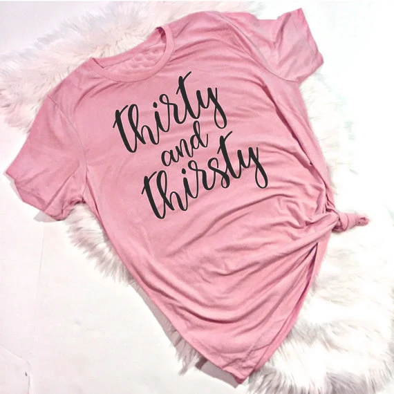 Футболка Skuggnas, Повседневная футболка с коротким рукавом, с жаждой тридцати, отряд тридцати, футболка 30-го отряда, футболка в подарок на день рождения, футболка в эстетическом стиле