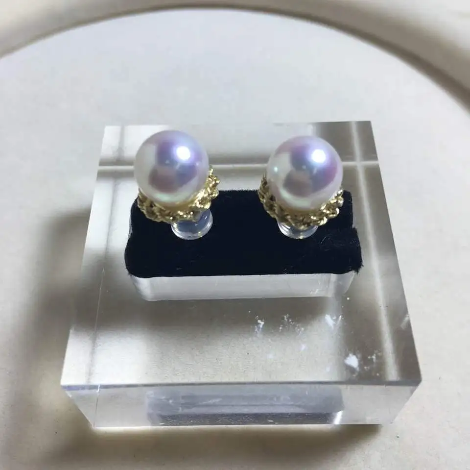 Женские серьги из серебра 925 пробы с натуральным жемчугом 9 10 мм|925 sterling|earrings real