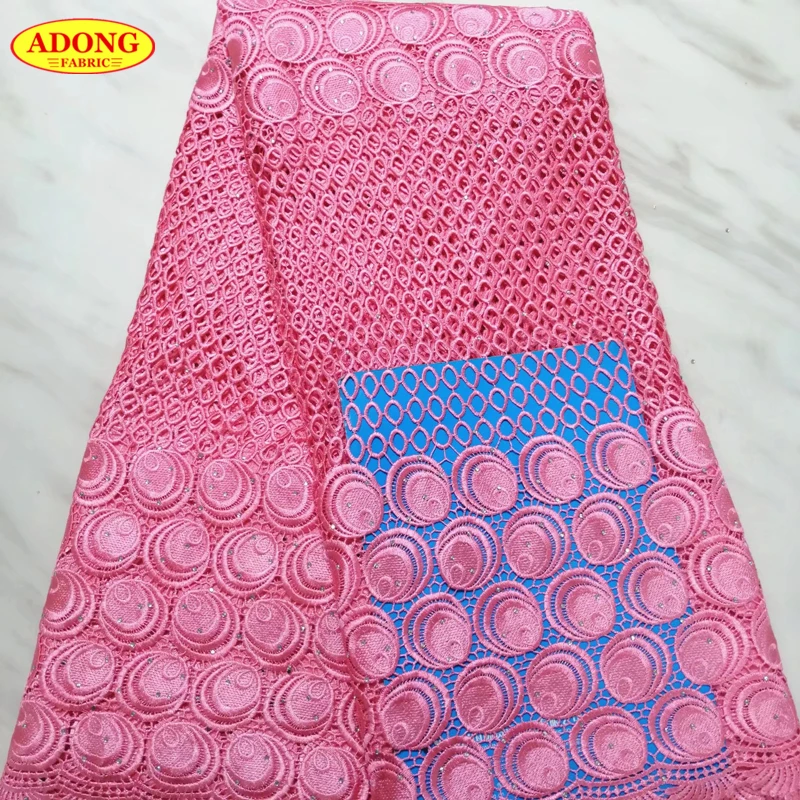 Африканский шнур кружева с камнями высокое качество 2019 вышивка водорастворимый