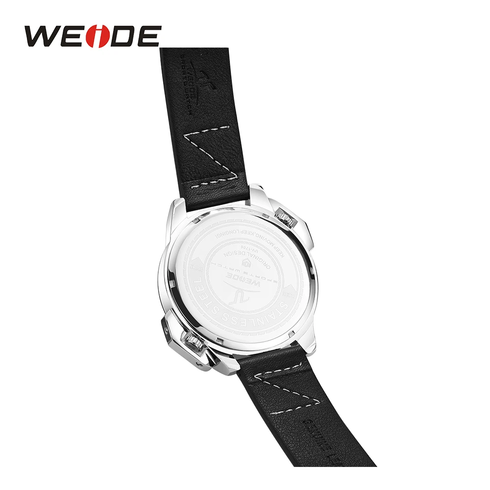 WEIDE спортивные повседневные бизнес часы с циферблатом и двойным часовым поясом