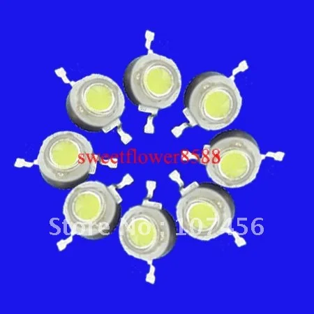 

10pcs/lot 1W Super Bright High Power White LED 100LM Free shipping