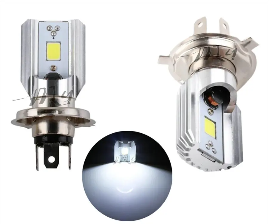 Светодиодные лампы H4 для мотоциклетных фар COB Led 6 80 в 6000 лм H/L лампа скутера ATV