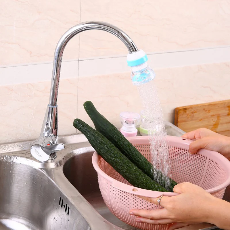 Бытовой кухонный кран фильтр очиститель воды брызгозащищенный вращение на 360