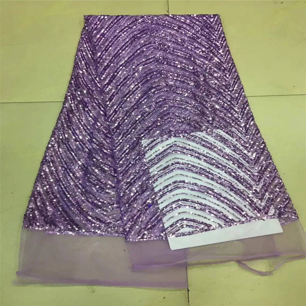 French Lace Fabric High Class African Laces Double Organza With Sequins Embroidery For Sewing Beauty Women Dress HJ260-1 |