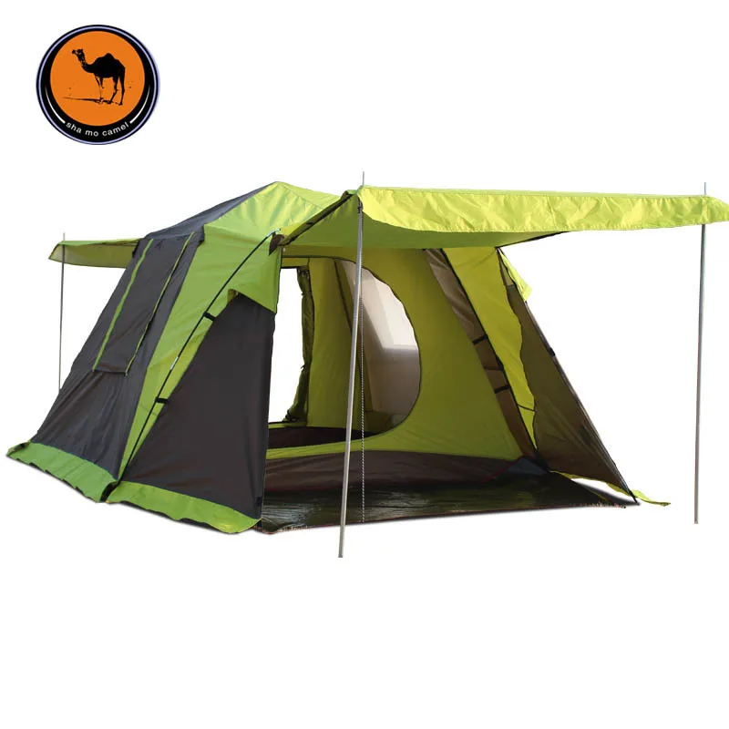

Двухдверная Автоматическая Двухъярусная Палатка для кемпинга на 3-4 человек со снежной юбкой включает в себя одну пару передних опорных сто...