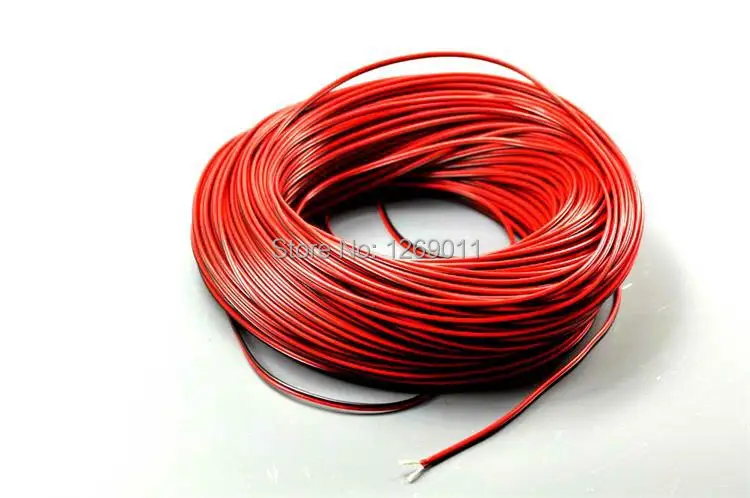 Красный и черный луженый медный провод светодиодный Удлинительный кабель 18AWG |