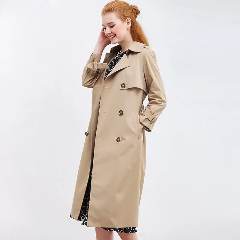 Только плюс 2019 длинная куртка ветровка Женские однотонные пальто цвета хаки с