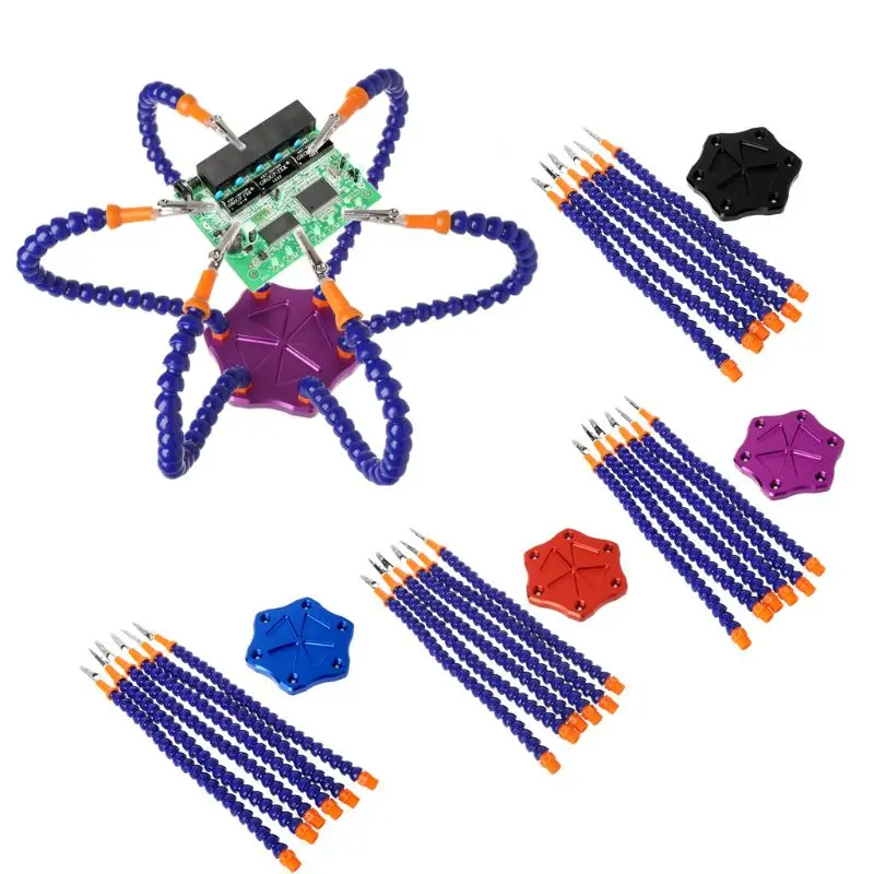 Рука помощи третьей руки Multi паяльный инструмент с 6 шт. гибким ручкам для