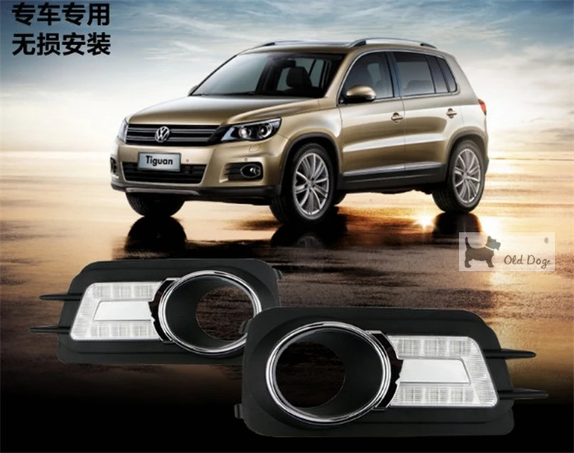 2 шт. Тюнинг автомобилей DRL для Volkswagen VW Tiguan 2010 2011 2012 Светодиодный дневной