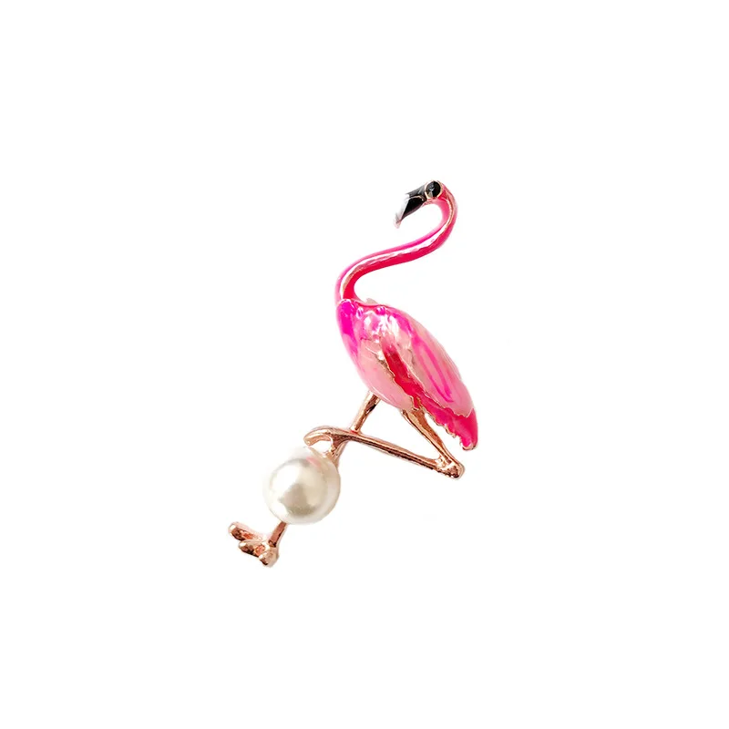 Женская Брошь в виде мультяшных животных брошка с кристаллами и жемчужинами