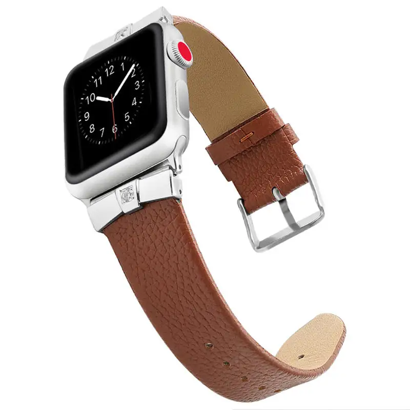 2 Ремешок из натуральной кожи для Apple Watch 38 мм 44 мм 40 мм 42 мм кожаный ремешок сменные браслеты для Iwatch Band 83007 - Цвет ремешка: 2
