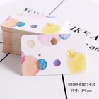 Новое поступление, 50 шт., 3x5 см, белые бумажные открытки с принтом, ушные гвоздики, карточка, подвесные бирки, брелоки для карт, этикетки