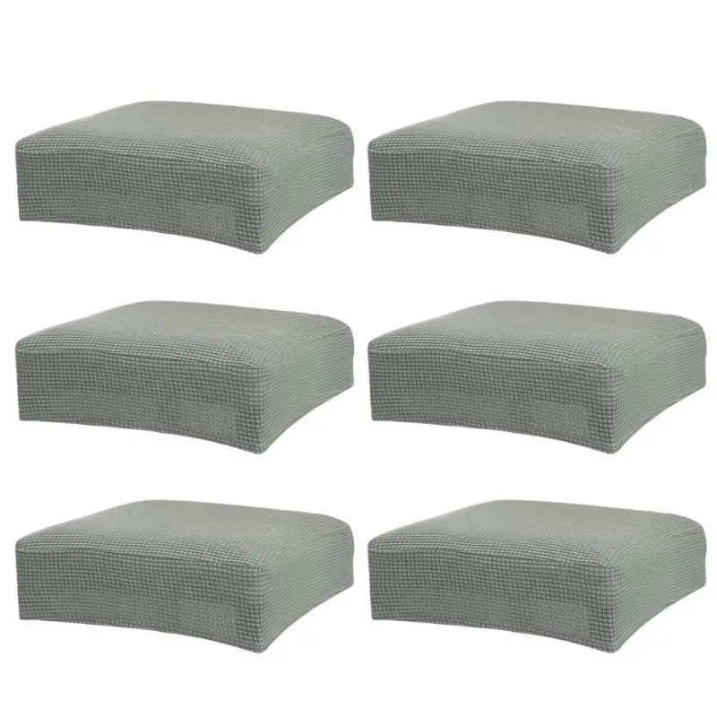 6pcs 1/4/6 шт Современные Офисные Кухня спандекс стул сплошной Цвет сиденье протектор стрейч чехол прочный защитный экран для защиты от грязных стул - Цвет: 6pcs