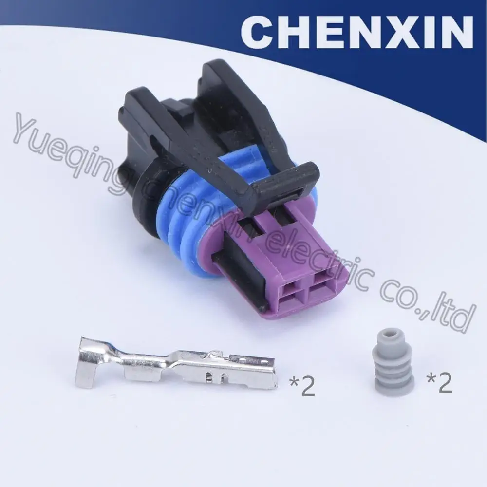 

Black 2pins car waterproof auto connector (violet zip) female 1.5 sensor plug female auto connector 15449028