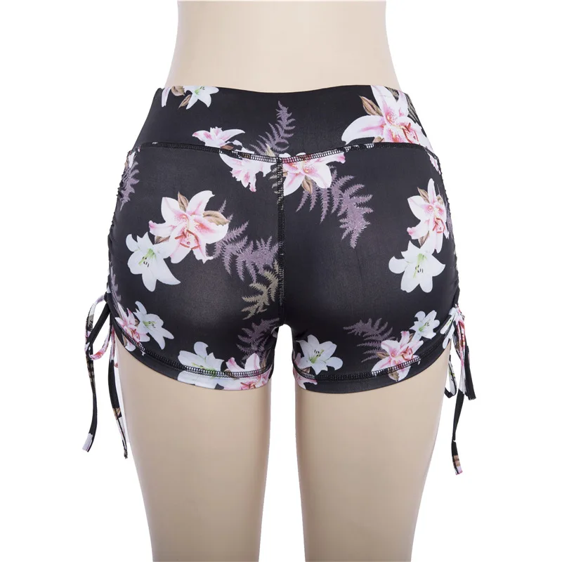 NORMOV повседневные шорты с высокой талией женские летние повязки цветочным рисунком Feminino пуш ап обтягивающие