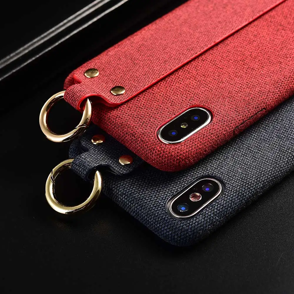 Чехол Boucho для iPhone 8 7 6 6s Plus XR XS Max X чехлы на запястье тканевый текстурный чехол