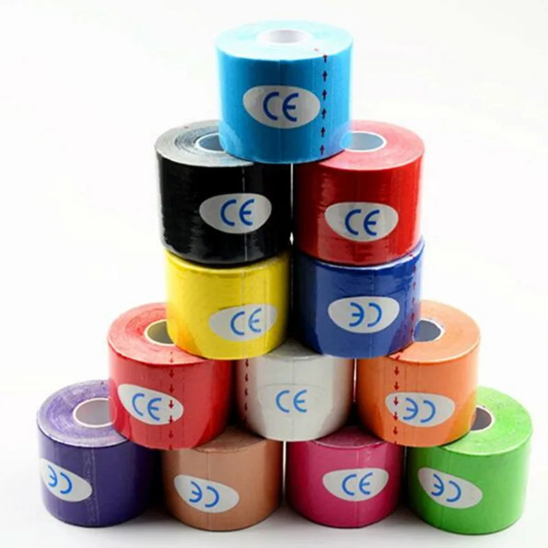 Кинезиологическая хлопковая лента водонепроницаемая 5 см х м 10 рулонов/партия |