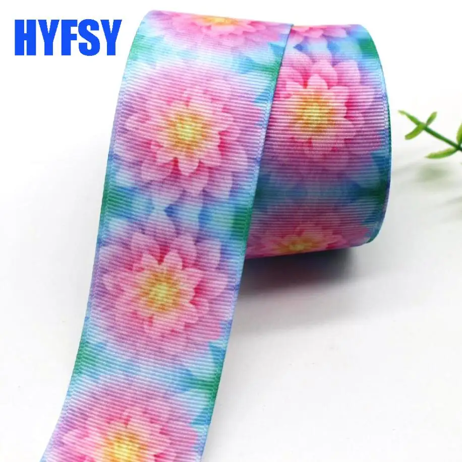 flower1-1/2 38 мм лента DIY ручной бант подарочная упаковка 10 ярдов. Корсажные ленты головной убор с цветами красочные