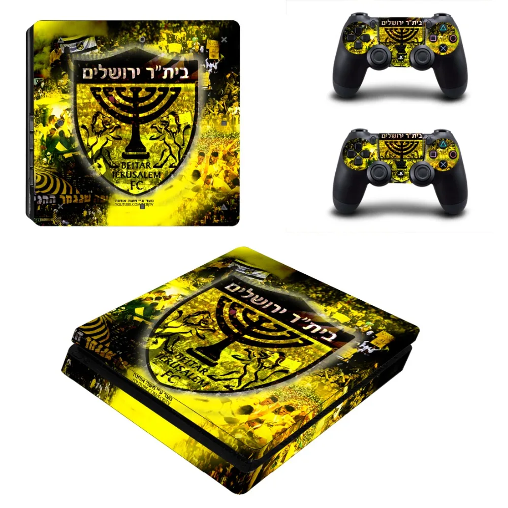 Виниловая наклейка Beitar Jerusalem Football PS4 Slim Skin для консоли Sony PlayStation 4 и контроллера |