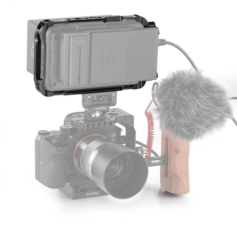 SmallRig форма-фитинг клетка для Atomos Ninja V " 4 K HDMI запись монитор клетка со встроенными рельсами NATO HDMI Cable Clamp-2209