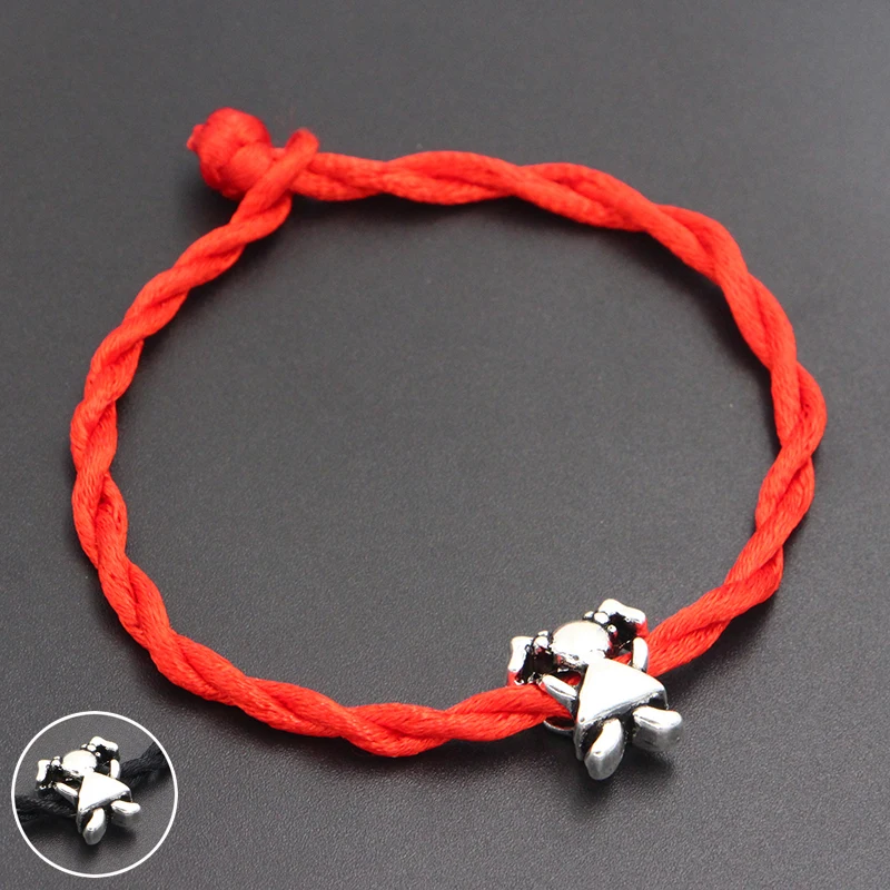 Новинка 2020 милые бусы для девочек 4 мм браслет с красной нитью Lucky Red ручной работы