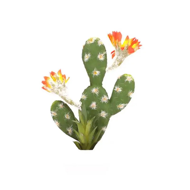cactus DIY креативный имитация зеленого растения трехушастый кактус суккулент горшочек без горшка Настольный свадебный Декор подарок - Цвет: cactus