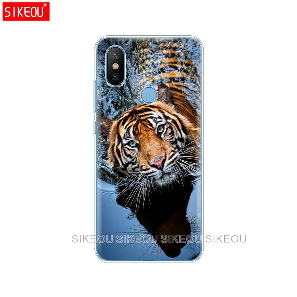 Силиконовый чехол для телефона Xiaomi Mi 6X 5 99 &quotMi A2 прозрачный Волк тигр Лев Леопард