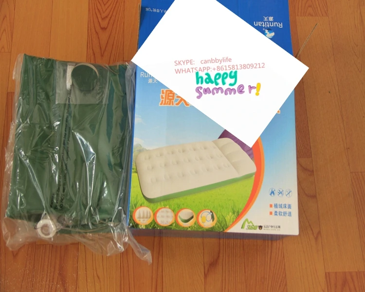 Дешевая цена надувной матрас для воздушной кровати кемпинга встроенная подушка