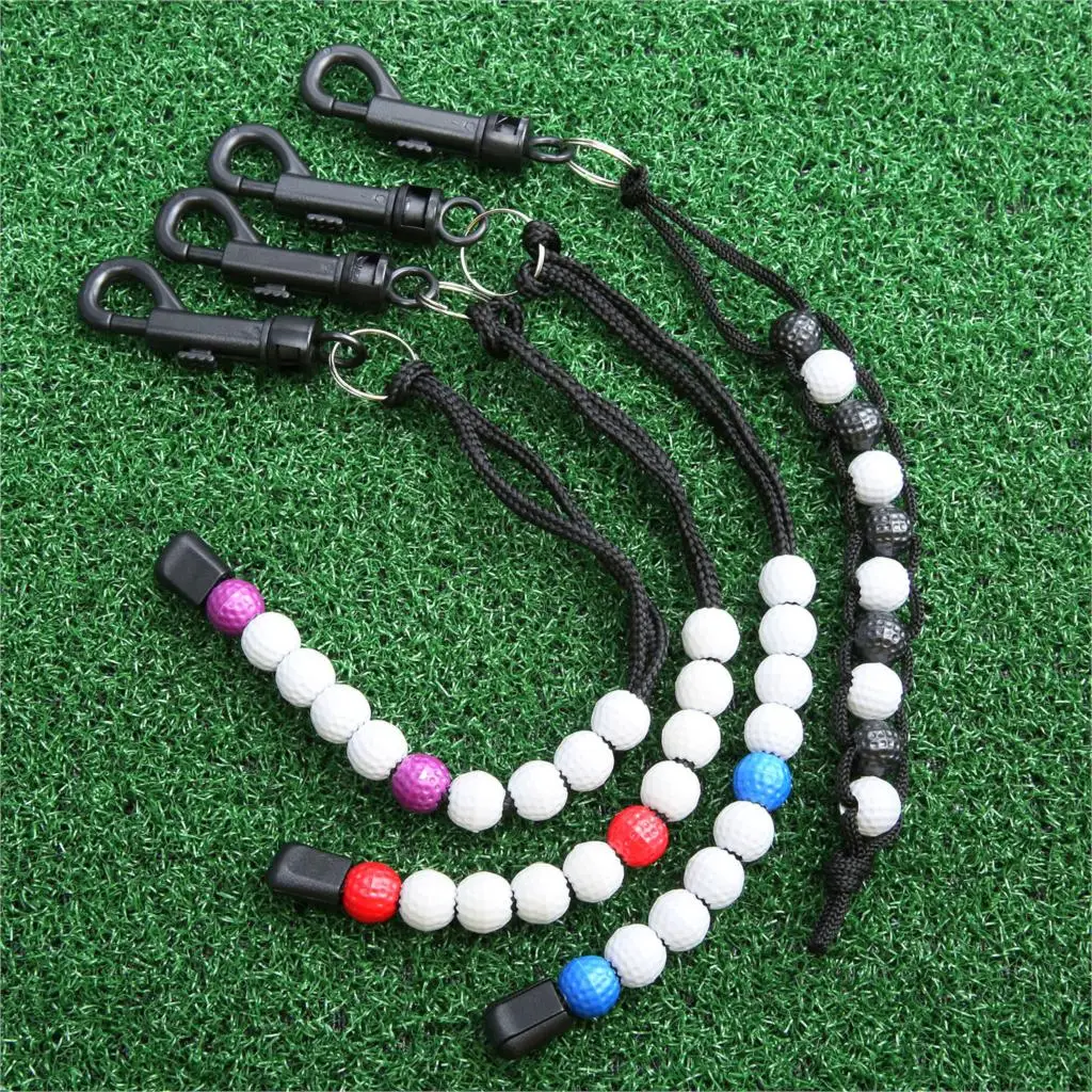Useful Nylon Braid Golf Stroke Score Counter With Plastic Golf Ball Beads Putt Counter Sports Score Counter Golf Training Aids wireless people counter visitor counter with music door chime retail security football counter customer counter