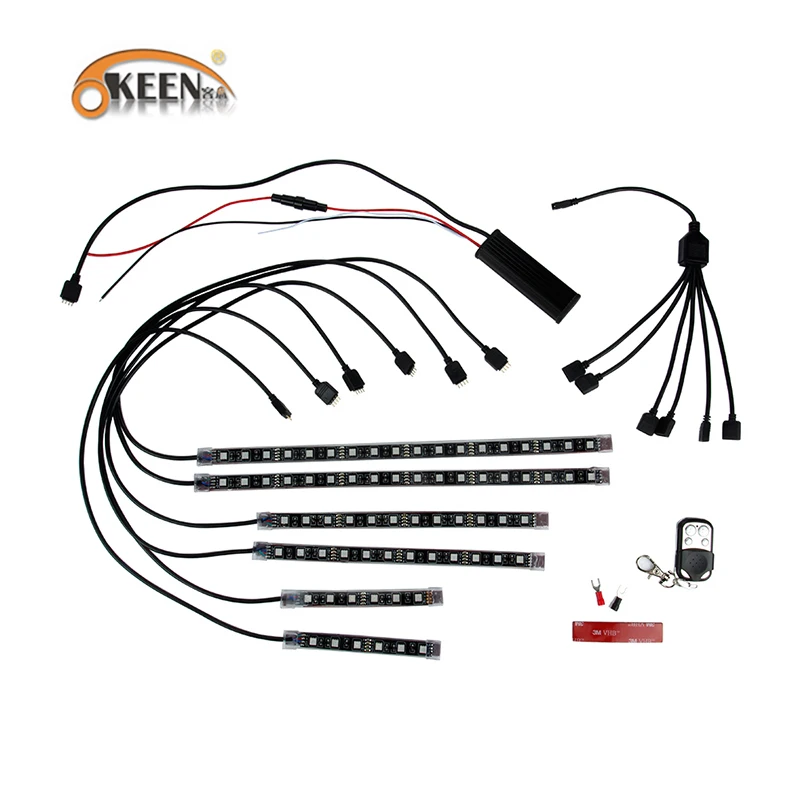 Светодиодный светильник OKEEN 6 шт. 24 цвета с пультом ДУ|underbody led|underbody neon lightsunderbody lights