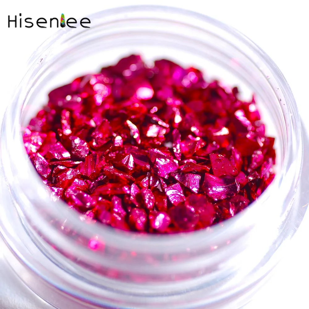 Dark Pink В стиле разбитого стекла для ногтей художественные Стразы для ногтей DIY очаровательные драгоценные камни разноцветные стразы 3D украшения для ногтей камни для маникюра - Цвет: Dark Pink