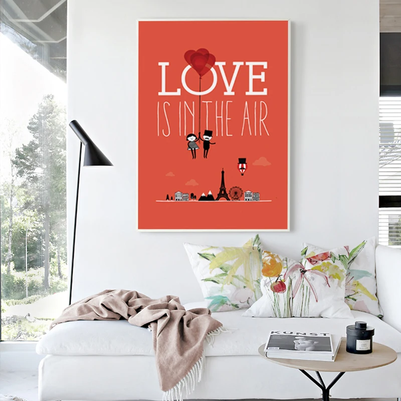 Домашний теплый постер Love is in the Air красивая картина из мультфильма A4