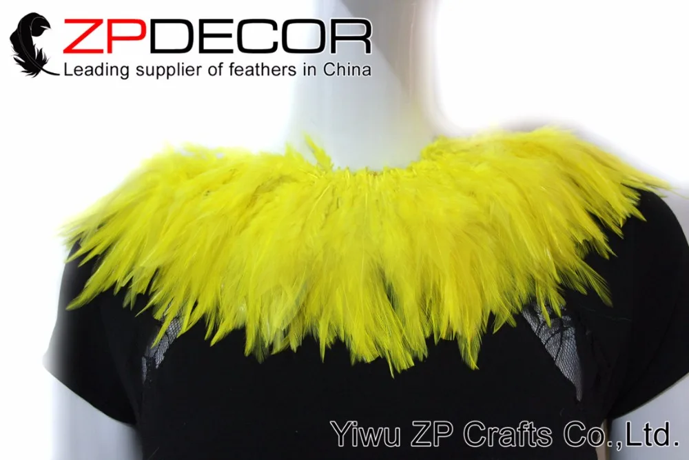 Zpdecor 700-800 штук/комплект 4-6 дюймов Профессиональная технология окрашивания петушиное перо натянутый желтый для карнавального костюма