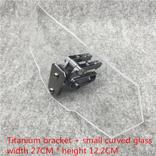 small curved-gray Универсальный мотоцикл лобовое стекло DIY ветровое стекло расширение Регулируемый для Triumph трофей se 1200 T120 T100 Tiger 800 XR - Цвет: small curved-gray