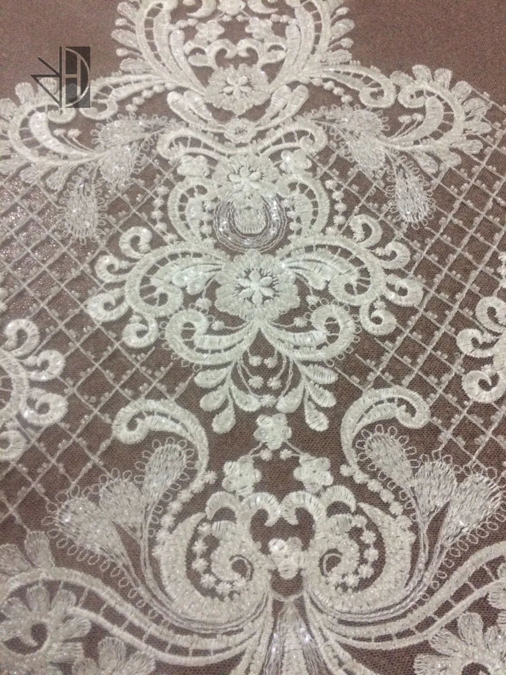 Высокое качество бисер нигерийский стиль французская Тюлевая кружевная ткань