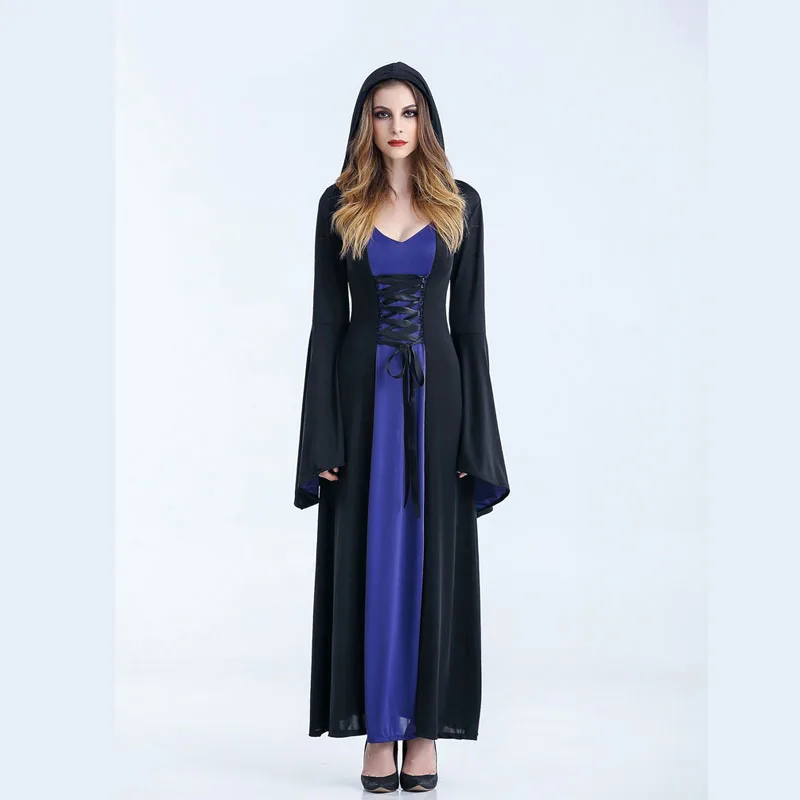 

Adult Halloween Witch Costume For Women Sexy Gothic Fashion Vampire Costume Evil Witch Cosplay Dress Carnival Party Costume