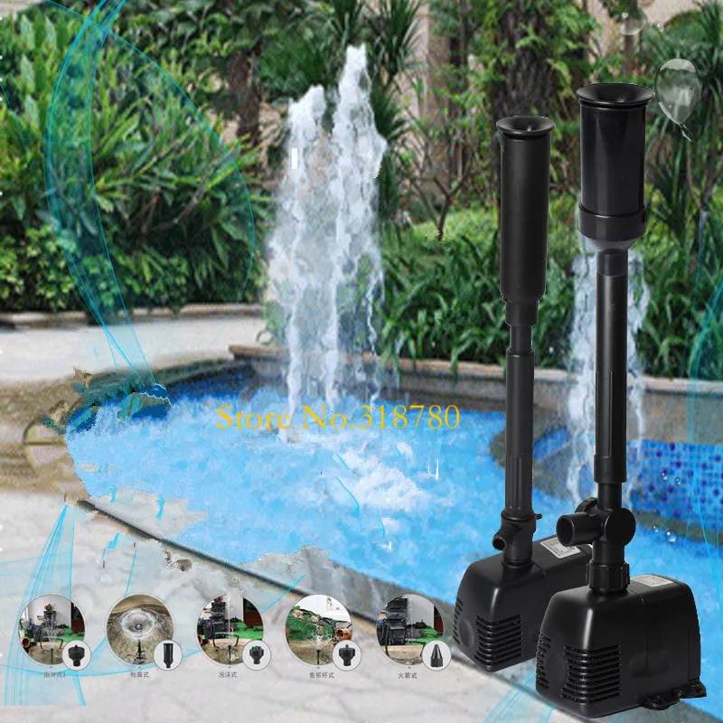 Bomba para Fonte de Água Tanque de Peixes 600 a 1800l Bomba Submersível Hidráulica Lago Jardim Aquário Cascata – h