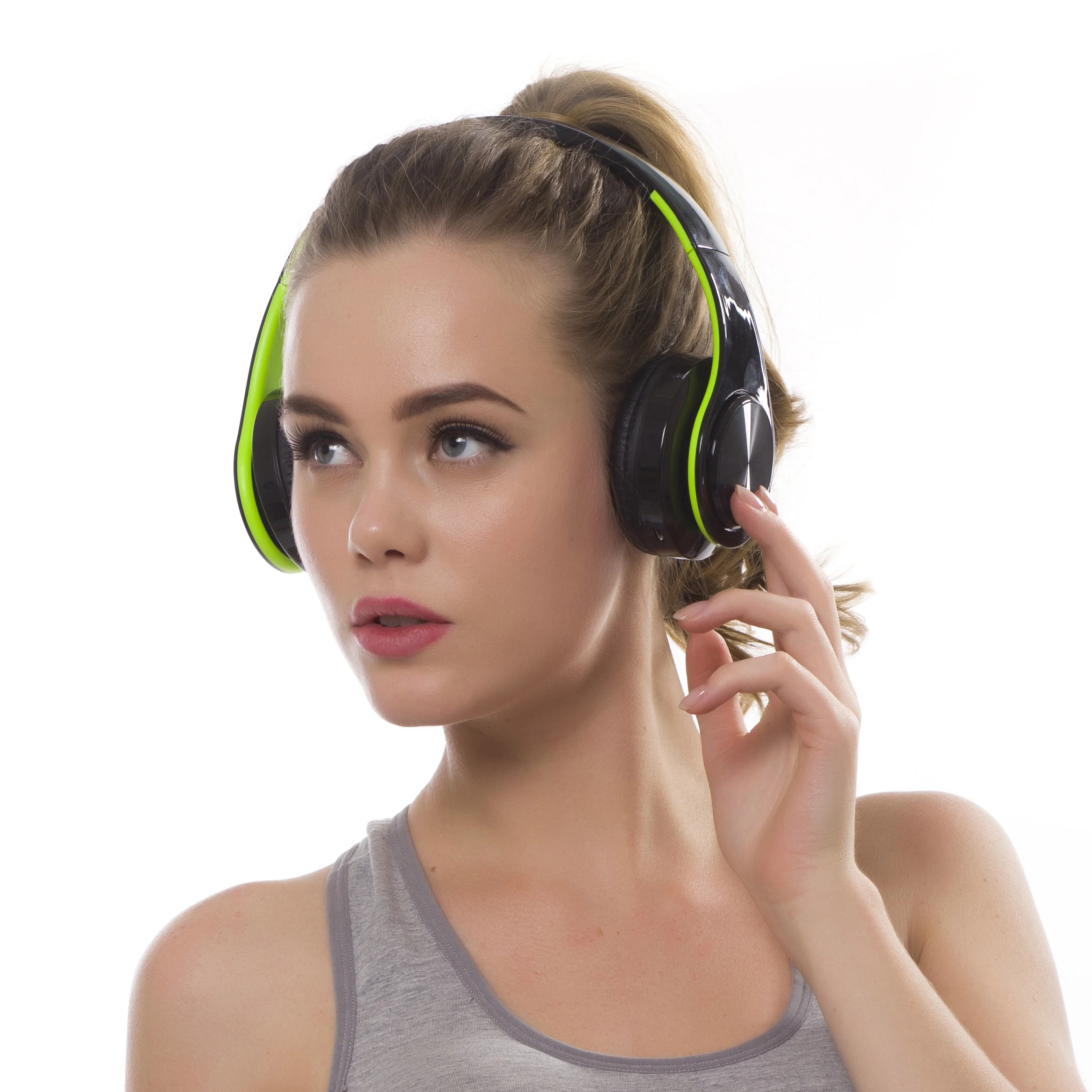 Onikuma Портативный Беспроводной складные наушники bluetooth гарнитура наушники с микрофоном Поддержка SD FM