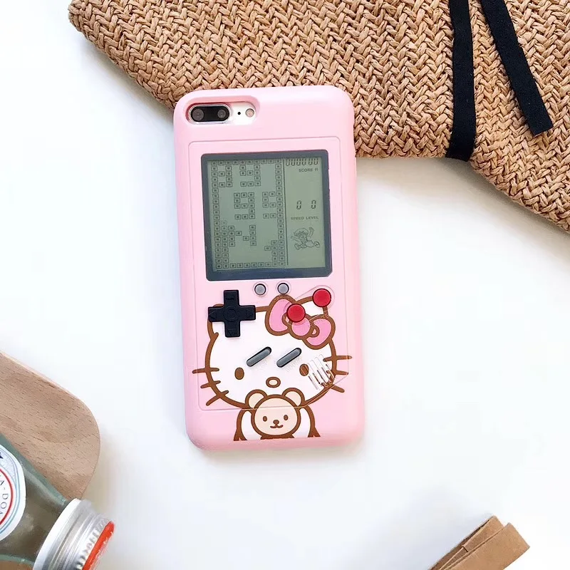 single display 2 Полноцветный дисплей Xs Max GameBoy чехол для телефона iphone Xs Max Xr X Ретро тетрис игровая задняя чехол для iphone 8 7 6 6s plus Coques - Цвет: single display 2