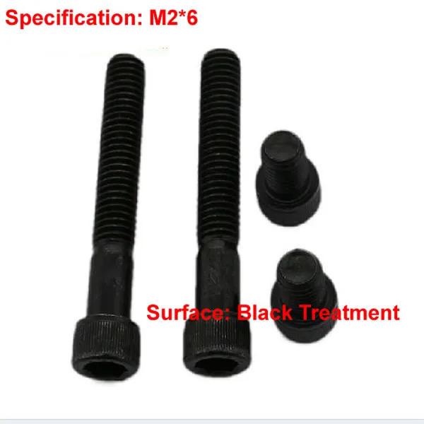 

M2*6 50pcs/lot Hexagonal Socket Screw Alloy Steel With 12.9 High Grade