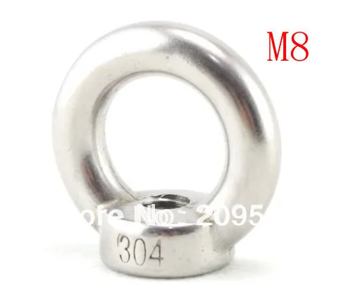 

2PC M8 Metric Threaded Eyes Nuts 304 Stainless Steel Lifting