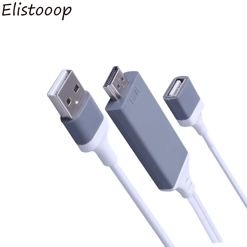 HDTV Цифровой AV адаптер HDMI совместимый кабель USB 2 0 1080P HD видео конвертер для iPhone