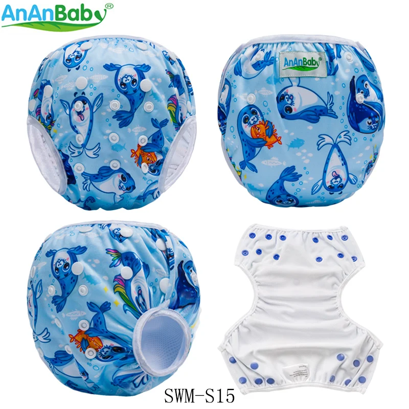 2018 Ananbaby детские подгузники для плавания многоразовый Регулируемый купальник