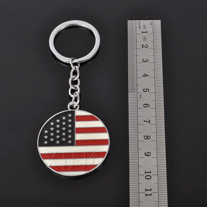 Автомобильный брелок для ключей США американский флаг автомобильных держатель