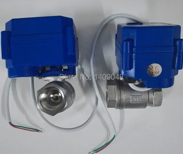 1 дюйм BSP DN25 24V из нержавеющей стали Маленький моторизованный шаровой клапан