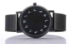 mesh black Арабские модные часы с ремешком из коровьей кожи Японское движение - Цвет: mesh black